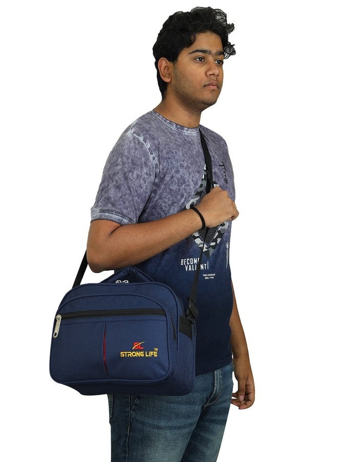 STRONG LIFE Stylish Nylon Small Sling Cross Body Travel Messenger one Side Shoulder Bag for Men and Women (Blue) - Image 2
